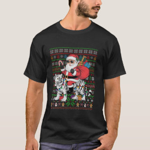 Camiseta O Xmas Luz Papais noeis De Estilo Feio Andando De 