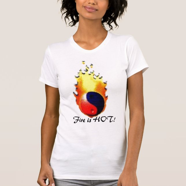 Camiseta o yinyangfire, fogo está QUENTE! (Frente)