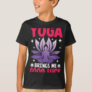 Camiseta O Yoga Me Traz Boa Sorte Calma Meditativa
