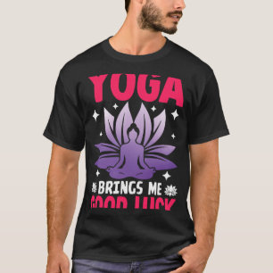 Camiseta O Yoga Me Traz Boa Sorte Calma Meditativa 