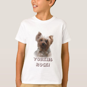 Camiseta O yorkshire terrier caçoa a camisola