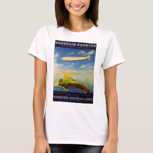 Camiseta O zepelim tropeça o ~ sobre o mar e a terra