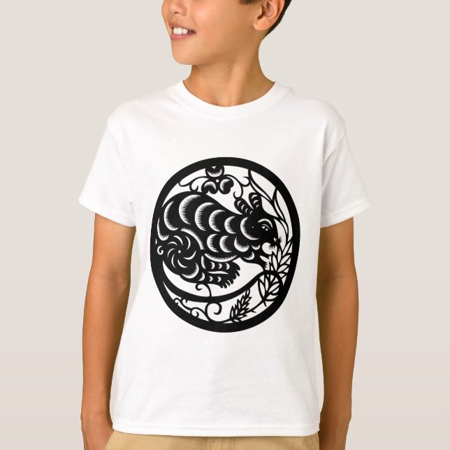 Camiseta O zodíaco chinês - o rato (Frente)