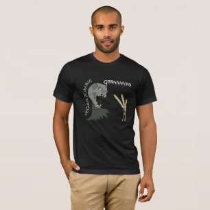 Camiseta O zombi do Vegan quer grões!