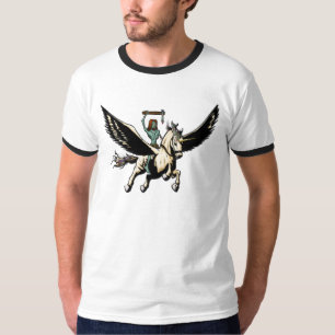 Camiseta O zombi Jesus monta Pegasus à glória