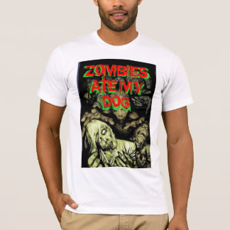 Camiseta o zombi, ZOMBIS COMEU MEU   CÃO, ZOMBIS COMEU MEU 