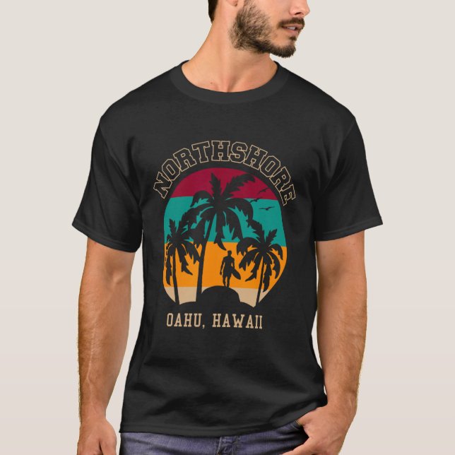 Camiseta Oahu Hawaii, do norte1 (Frente)