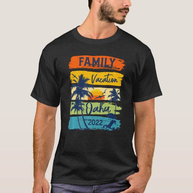 Camiseta Oahu Hawaii Havaí Férias 2022 Matching Family (Frente)