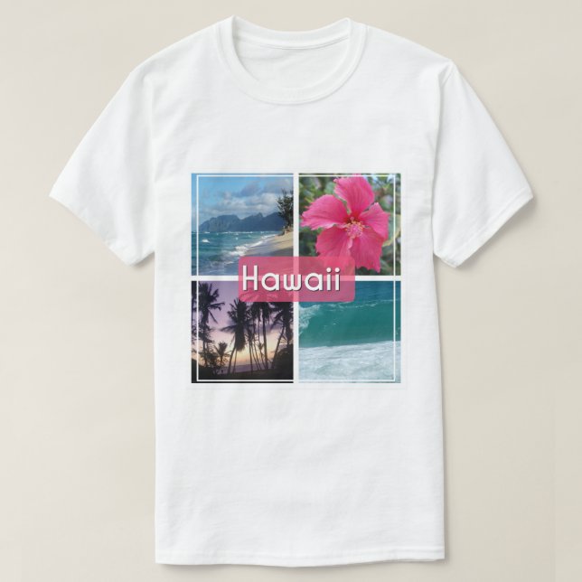 Camiseta Oahu, Hawaii Seascape (Frente do Design)