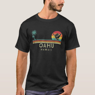 Camiseta Oahu Hawaii Shaka palmeiras tropicais