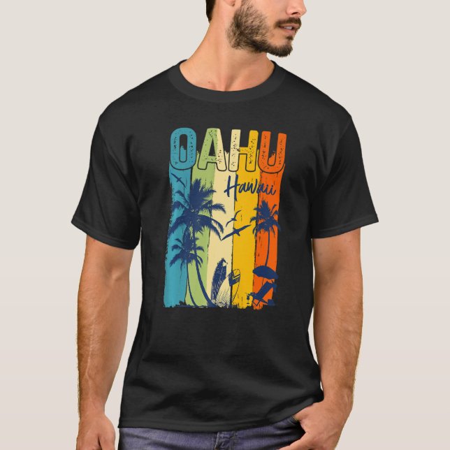 Camiseta Oahu Hawaiian Family Vacation Matching Group Premi (Frente)