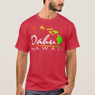 Camiseta Oahu, Ilhas Havaianas, vegetam designs angustiados