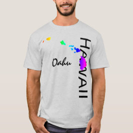 CAMISETA OAHU - ILHAS HAWAII NEON RAINBOW