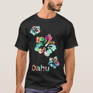Camiseta Oahu T Havaí flores de Hibiscus havaianas surfista