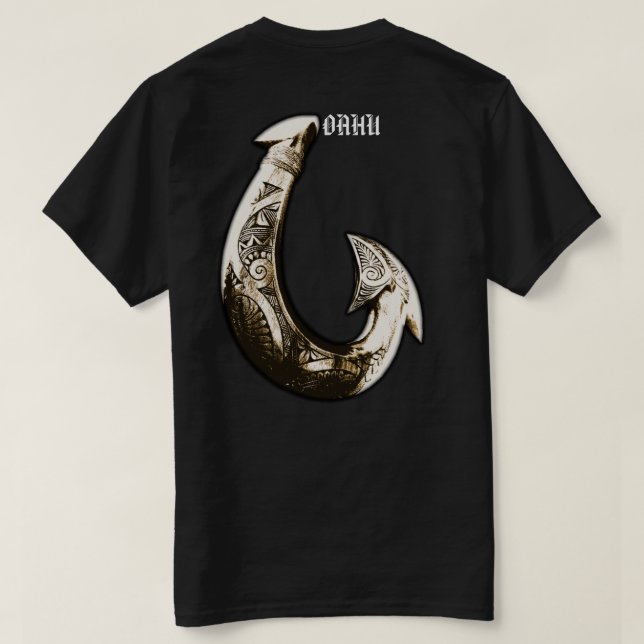 Camiseta Oahu Tribal Hook (Verso do Design)