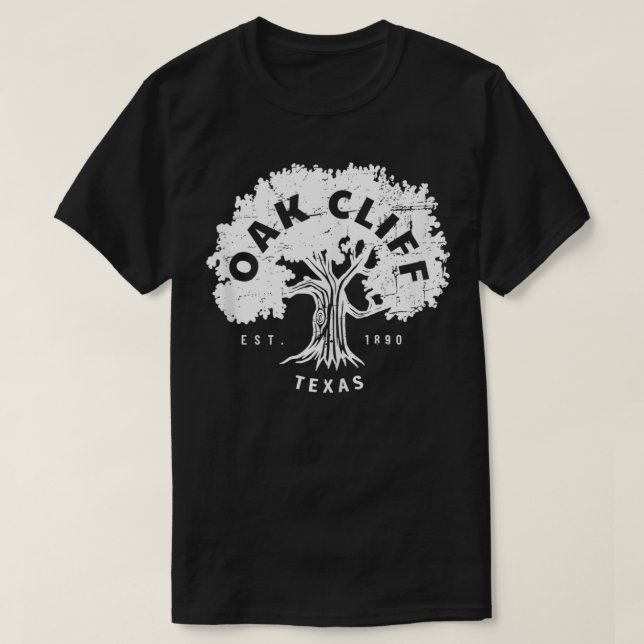 Camiseta Oak Cliff Texas Souvenir Retro Oak Tree Graphic Da (Frente do Design)