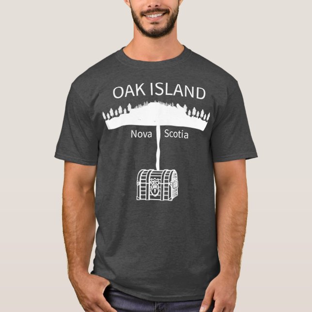 Camiseta Oak Island History Treasure Chest Maldição Season  (Frente)
