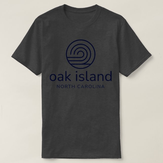 Camiseta Oak Island NC Beach Summer Wave (Frente do Design)
