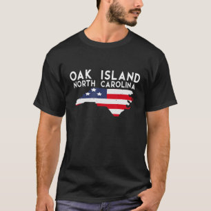 Camiseta Oak Island North Carolina EUA State America Viagem