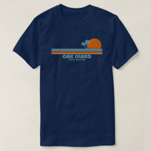Camiseta Oak Island North Carolina Sun Palm Trees