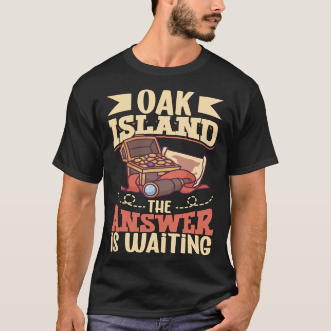 Camiseta Oak Island Treasure Hunting Oak Island Mystery (Frente)