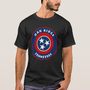 Camiseta Oak Ridge Tennessee TN Bandeira Crachá Roundlet Le
