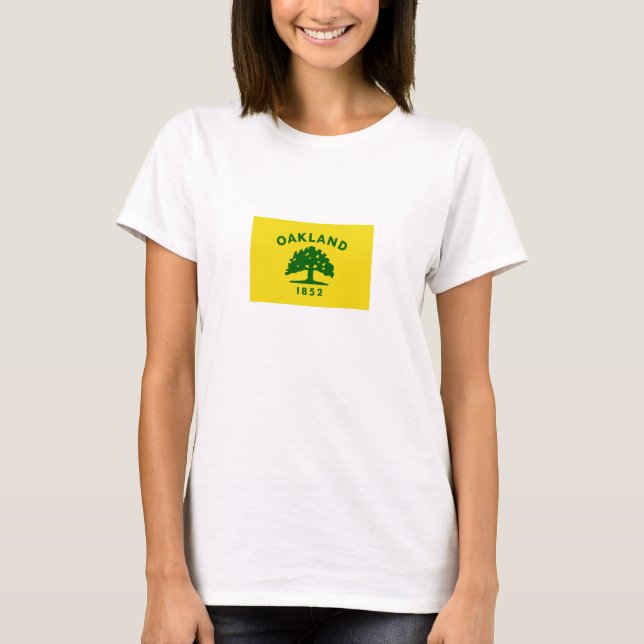 Camiseta Oakland, California Flag (Frente)