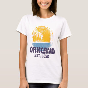 Camiseta Oakland Califórnia Retro Surfista Praia Vintage Pa