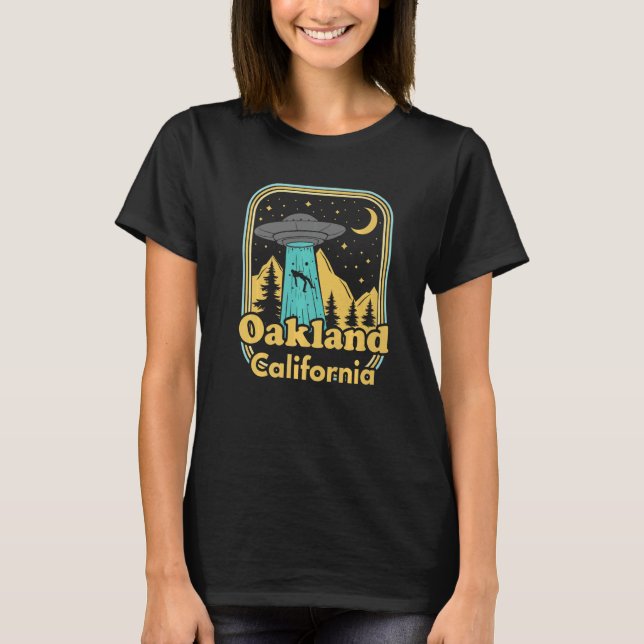 Camiseta Oakland California Ufo Alienígena Hunter 80s Prid  (Frente)