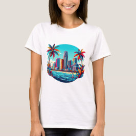 Camiseta Oásis de paisagem tropical