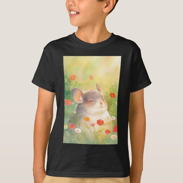 Camiseta Oásis Floral de Chinchila (Frente)