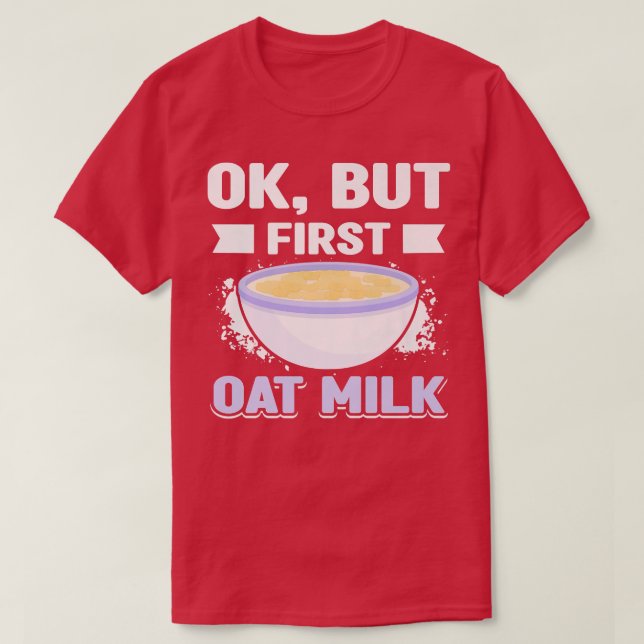 Camiseta Oat Milk No Dairy Organic Plant Based Vegan Vegeta (Frente do Design)