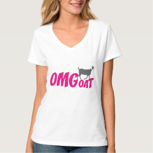 Camiseta Oat Nubian Goat the Goat Lama OMG em rosa