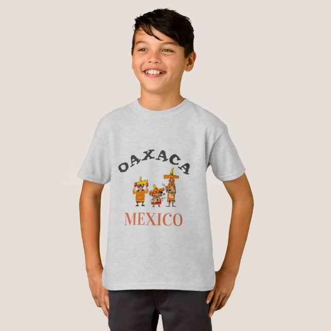 Camiseta Oaxaca, Design do México, rapaz (Frente Completa)