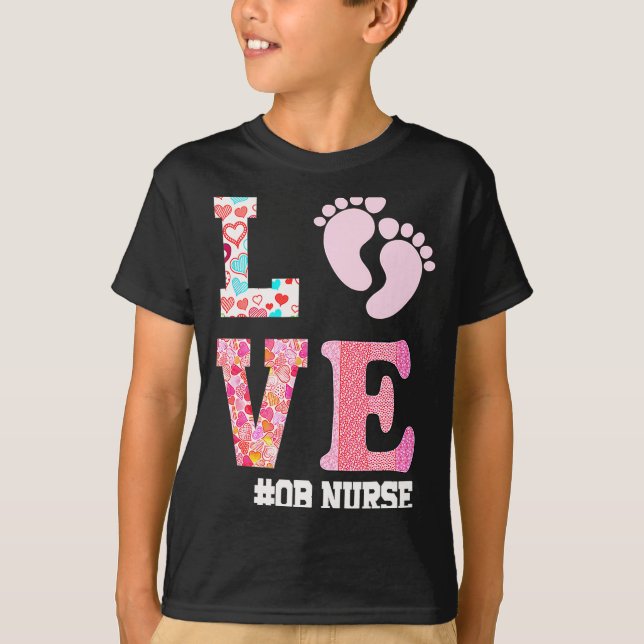 Camiseta Ob Nurse Valentines Day Delivery Labor Nursing 1  (Frente)