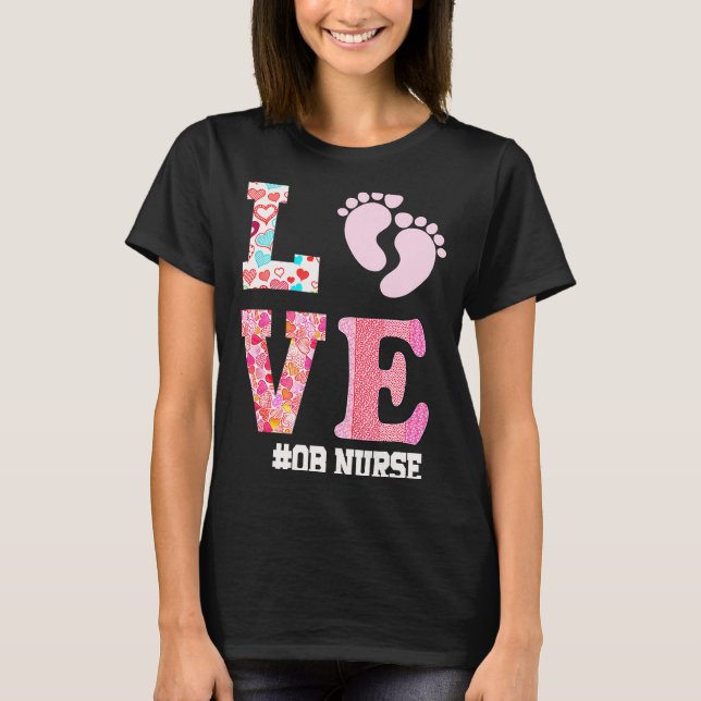 Camiseta Ob Nurse Valentines Day Delivery Labor Nursing 1  (Frente)