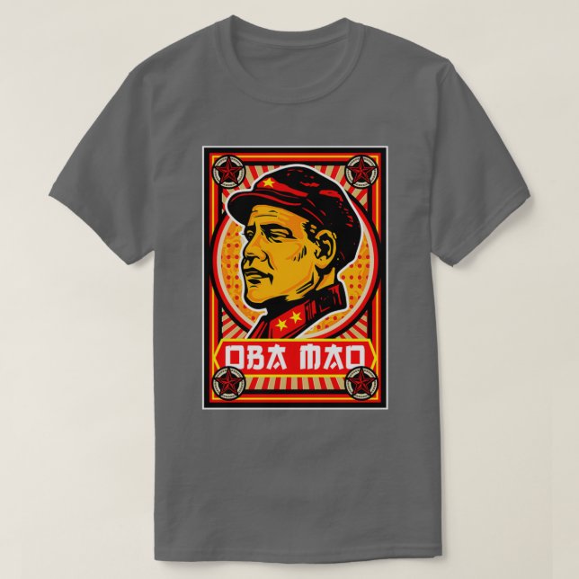 Camiseta Oba Mao Propaganda Poster (Frente do Design)