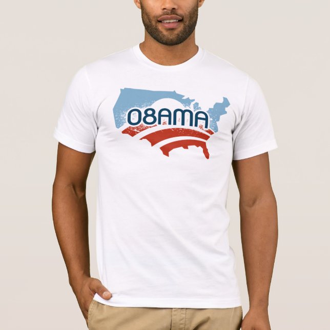 Camiseta Obama: 08AMA (Frente)