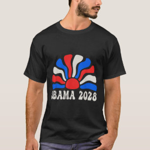 Camiseta Obama 2028 Retro Vintage U Bandeira Norte-American