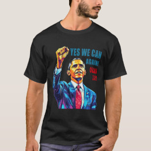 Camiseta Obama 2028 Sim Podemos Novamente Obama 48º Preside