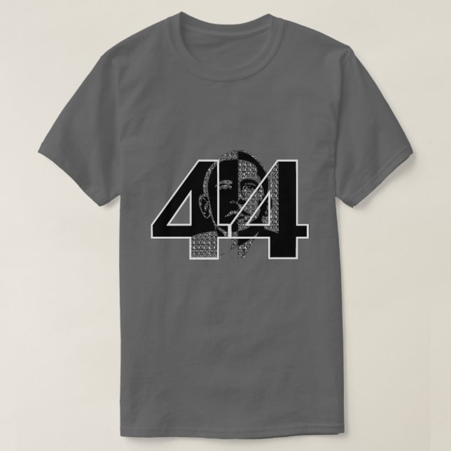 Camiseta Obama 44 Presidente T-Shirt (Frente do Design)