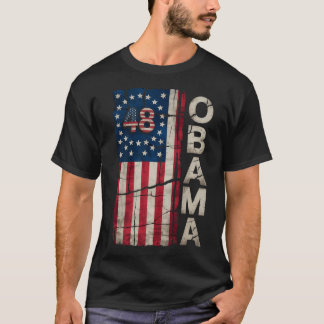 Camiseta Obama 48º Presidente Americano Flag Obama For Pres