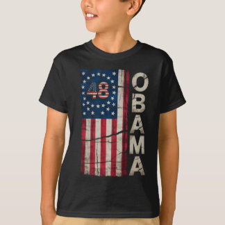 Camiseta Obama 48º Presidente Americano Flag Obama For Pres