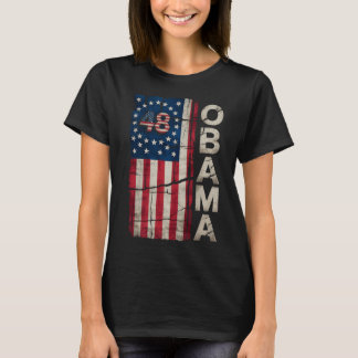 Camiseta Obama 48º Presidente Americano Flag Obama For Pres