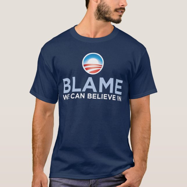 Camiseta Obama - culpa que nós podemos acreditar no t-shirt (Frente)
