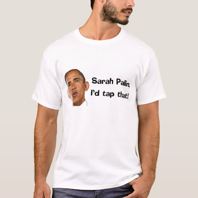 Camiseta Obama escava a opinião do Gov Palins na perfuração (Frente)