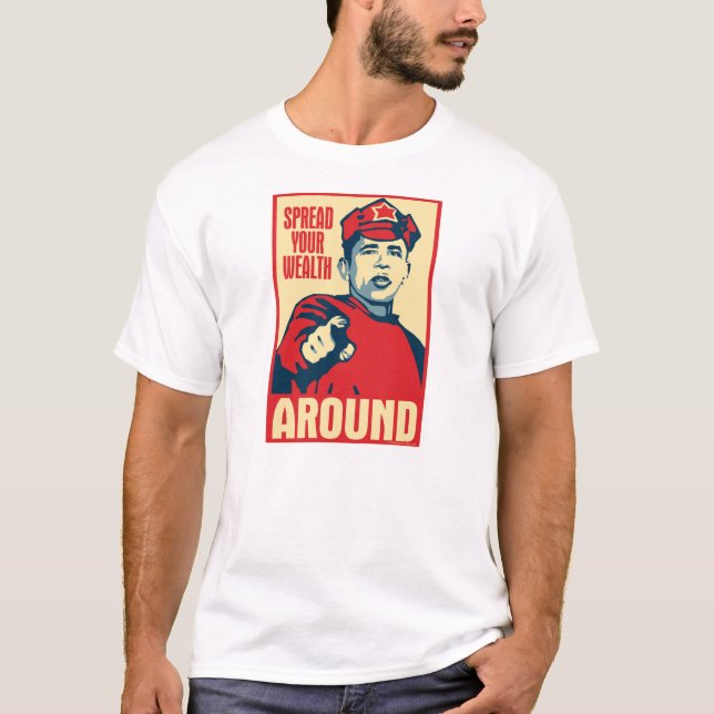 Camiseta Obama - espalhe sua riqueza ao redor: T-shirt de (Frente)