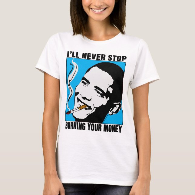Camiseta Obama: Eu nunca pararei o TShirt da boneca (Frente)
