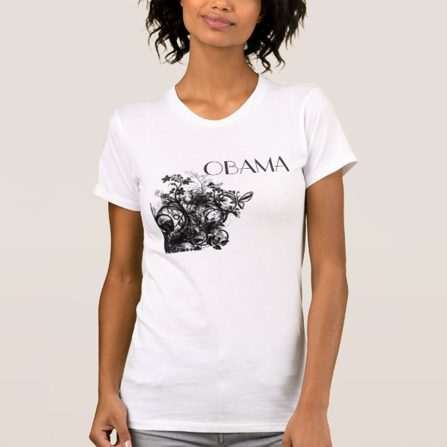 Camiseta OBAMA-Flores (Frente)