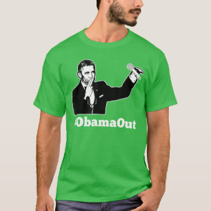 Camiseta Obama Fora ObamaFora Mic Drop Engraçado